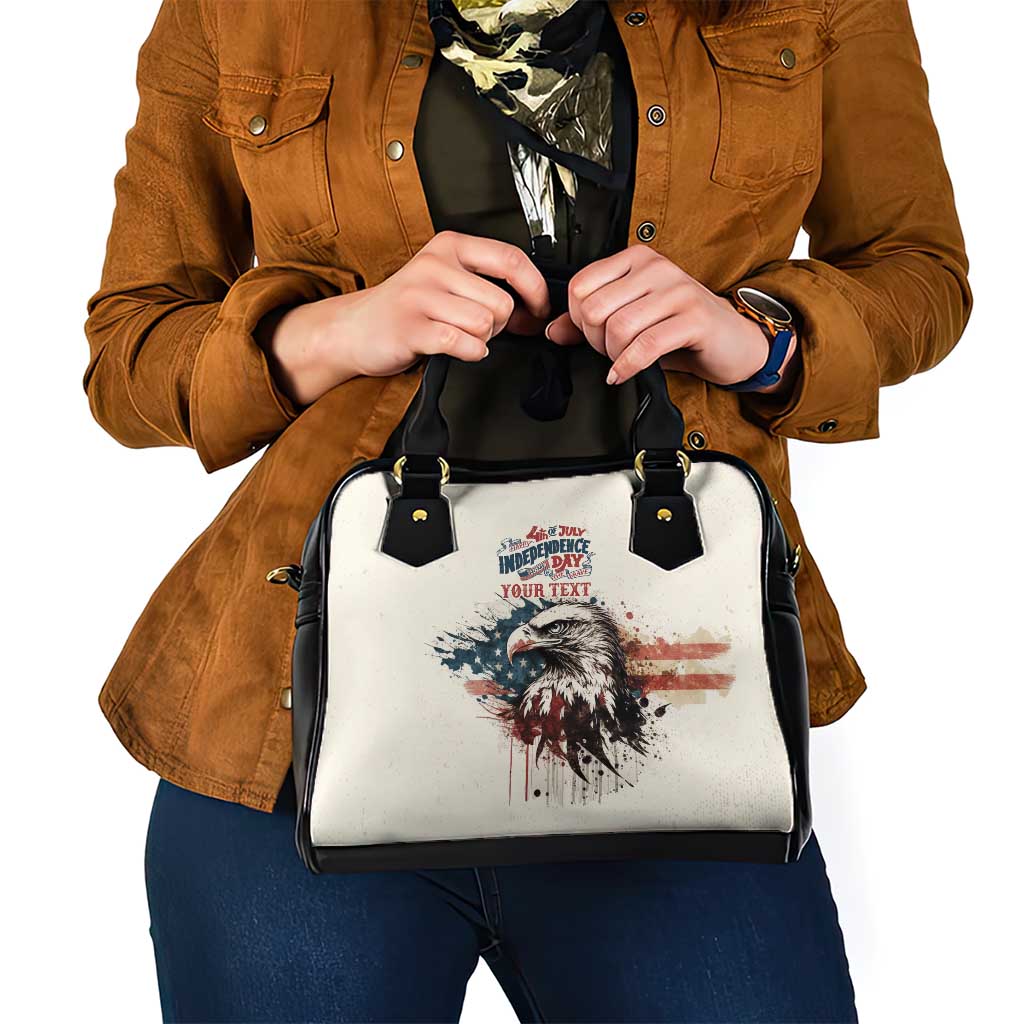 Happy Fourth of July Personalized Shoulder Handbag Bald Eagle USA Independence Day LT9