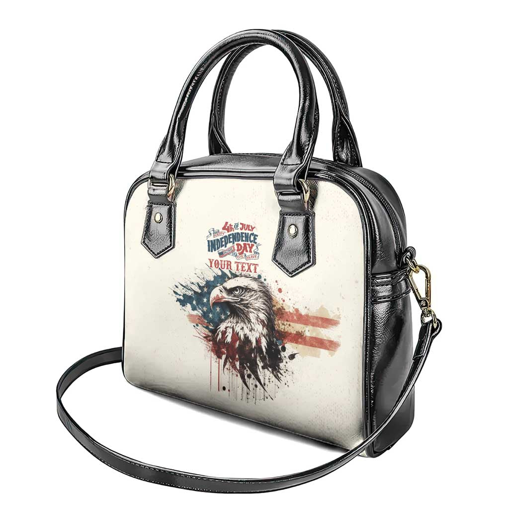 Happy Fourth of July Personalized Shoulder Handbag Bald Eagle USA Independence Day LT9