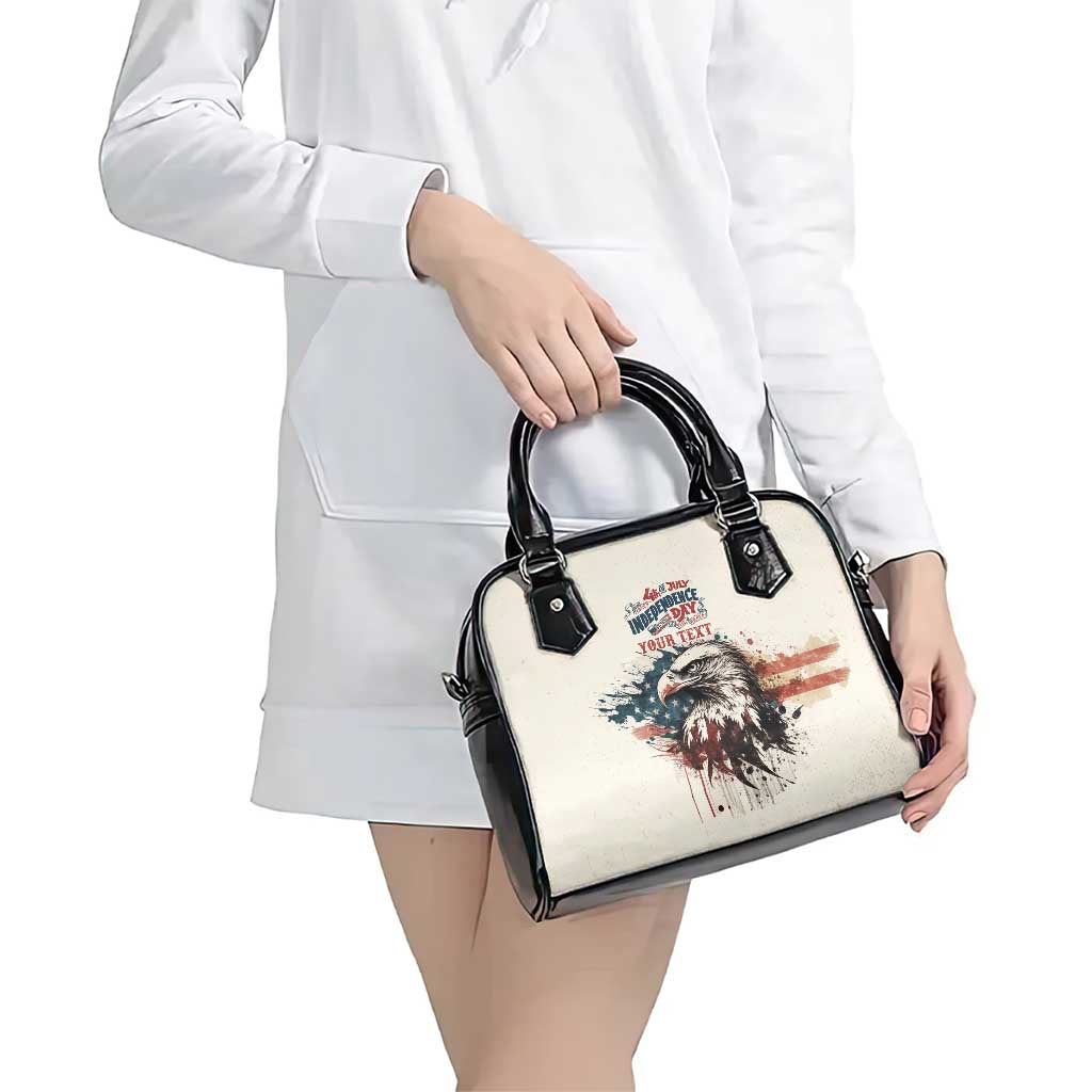 Happy Fourth of July Personalized Shoulder Handbag Bald Eagle USA Independence Day LT9