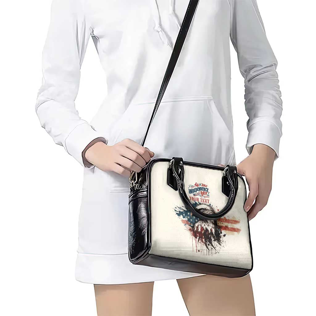 Happy Fourth of July Personalized Shoulder Handbag Bald Eagle USA Independence Day LT9