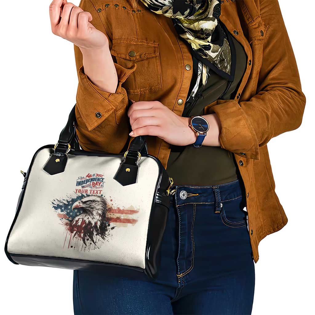 Happy Fourth of July Personalized Shoulder Handbag Bald Eagle USA Independence Day LT9