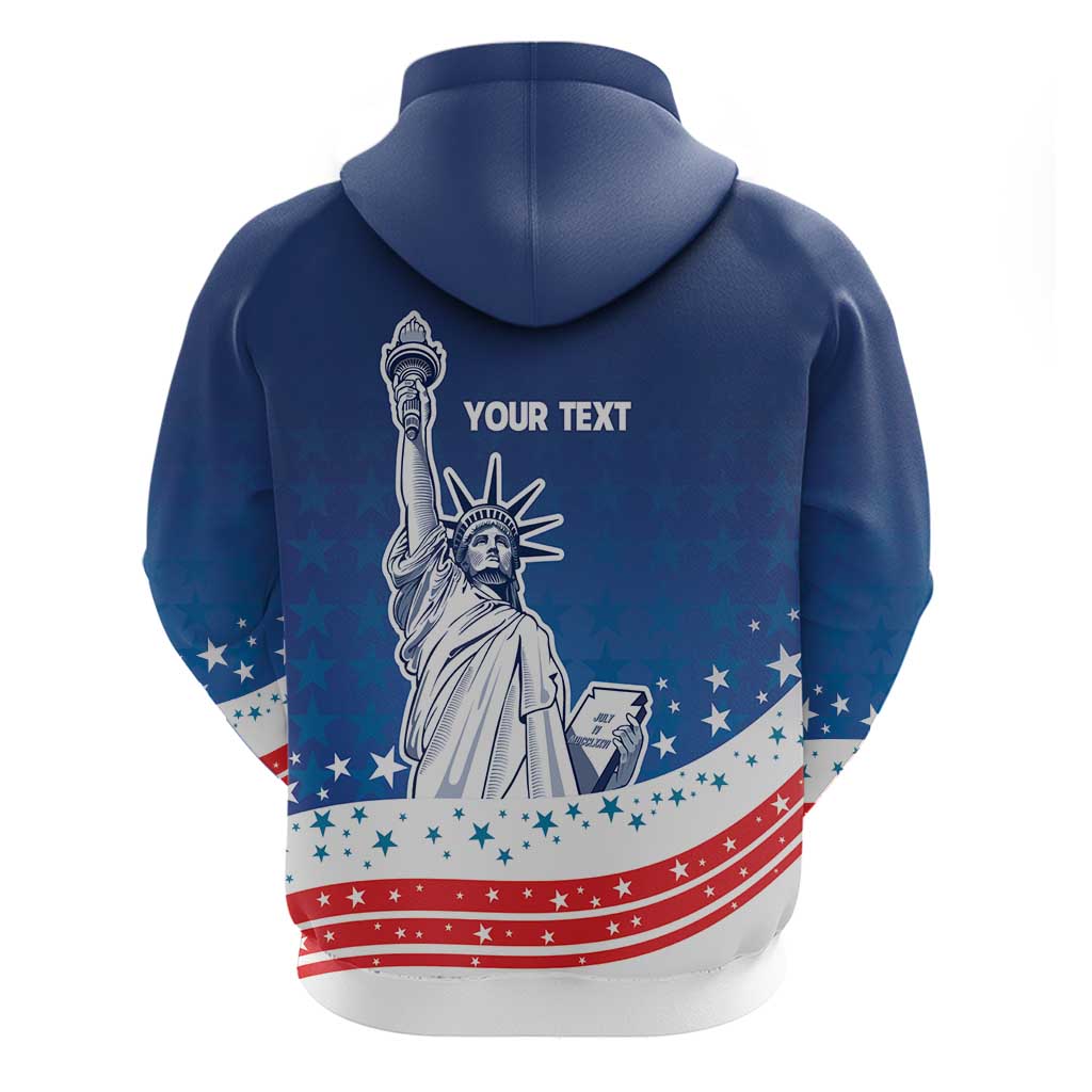 History Began 4th of July Personalized Hoodie Statue of Liberty US Flag LT9
