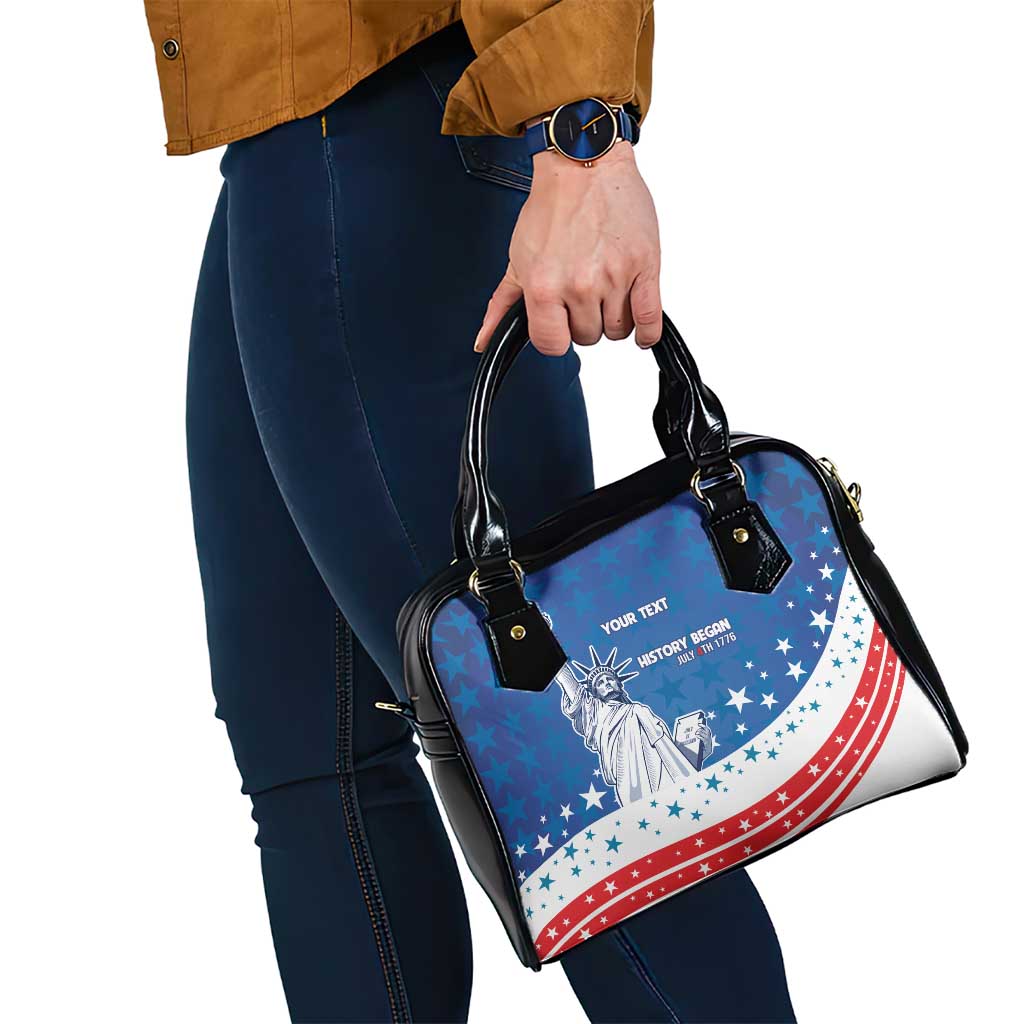 History Began 4th of July Personalized Shoulder Handbag Statue of Liberty US Flag LT9
