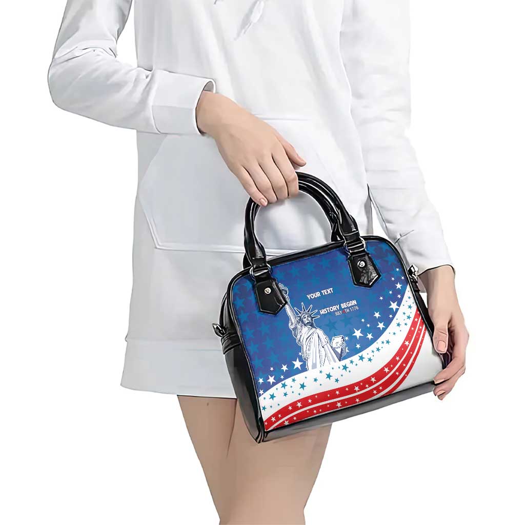 History Began 4th of July Personalized Shoulder Handbag Statue of Liberty US Flag LT9