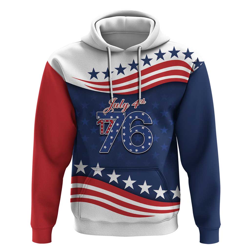 July 4th 1776 American Flag Vintage Personalized Hoodie USA Independence Day LT9