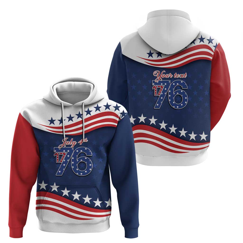 July 4th 1776 American Flag Vintage Personalized Hoodie USA Independence Day LT9