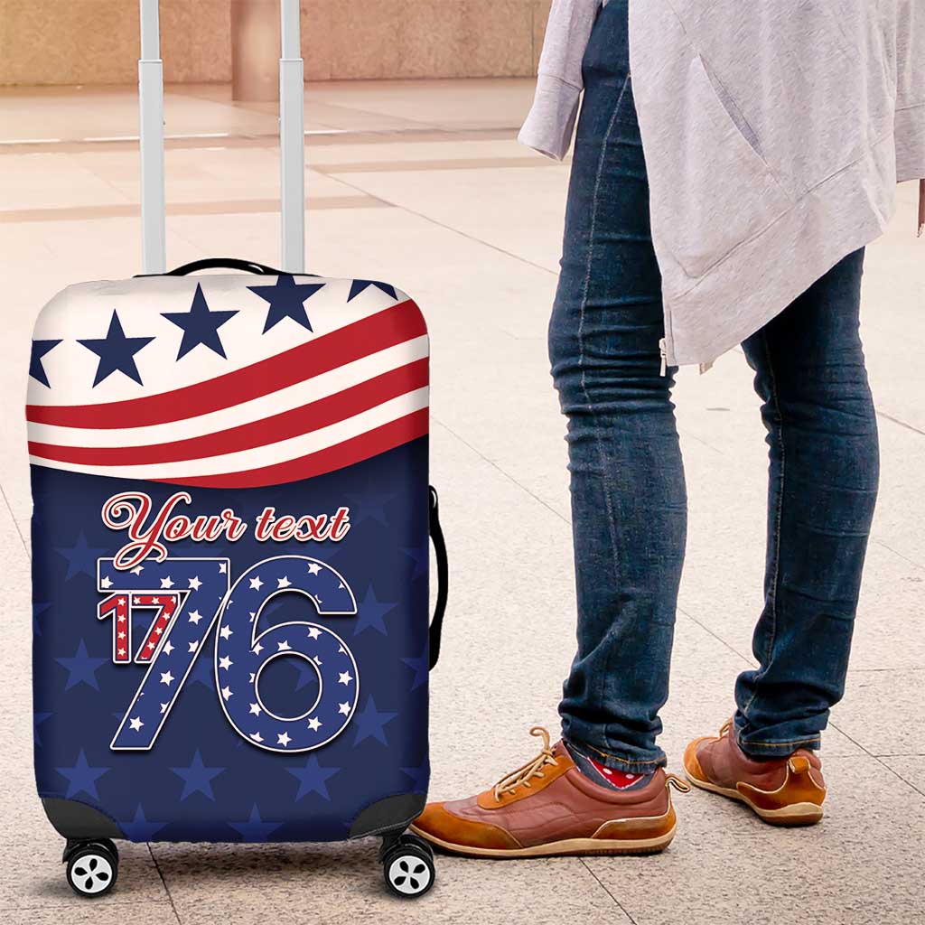 July 4th 1776 American Flag Vintage Personalized Luggage Cover USA Independence Day LT9