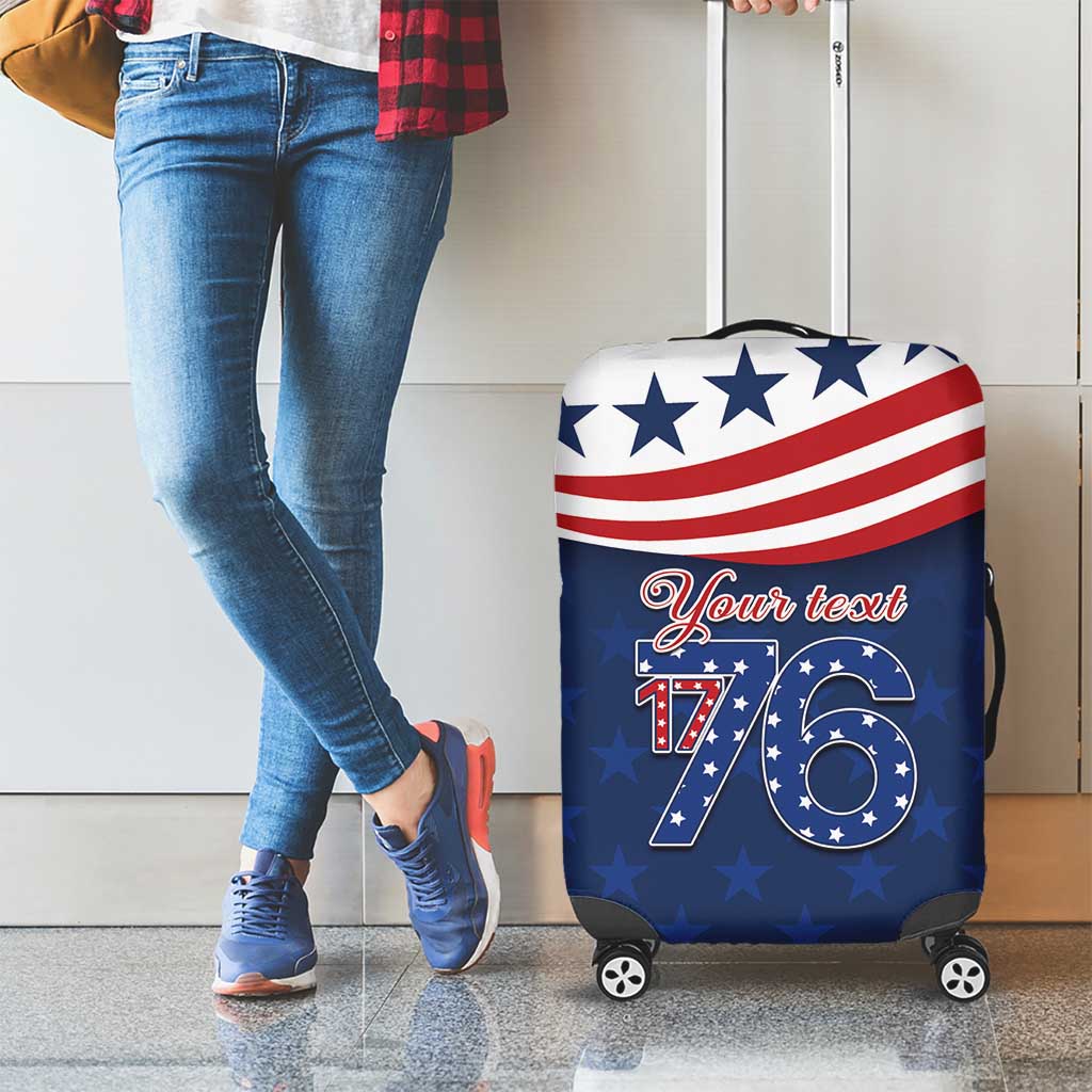 July 4th 1776 American Flag Vintage Personalized Luggage Cover USA Independence Day LT9