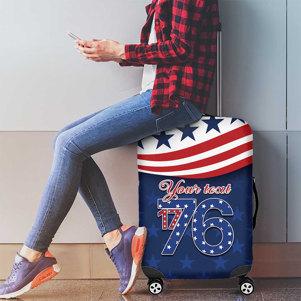 July 4th 1776 American Flag Vintage Personalized Luggage Cover USA Independence Day LT9