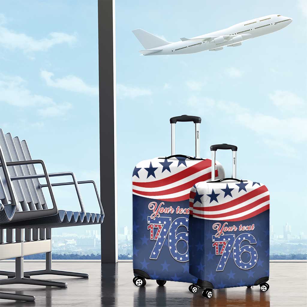 July 4th 1776 American Flag Vintage Personalized Luggage Cover USA Independence Day LT9