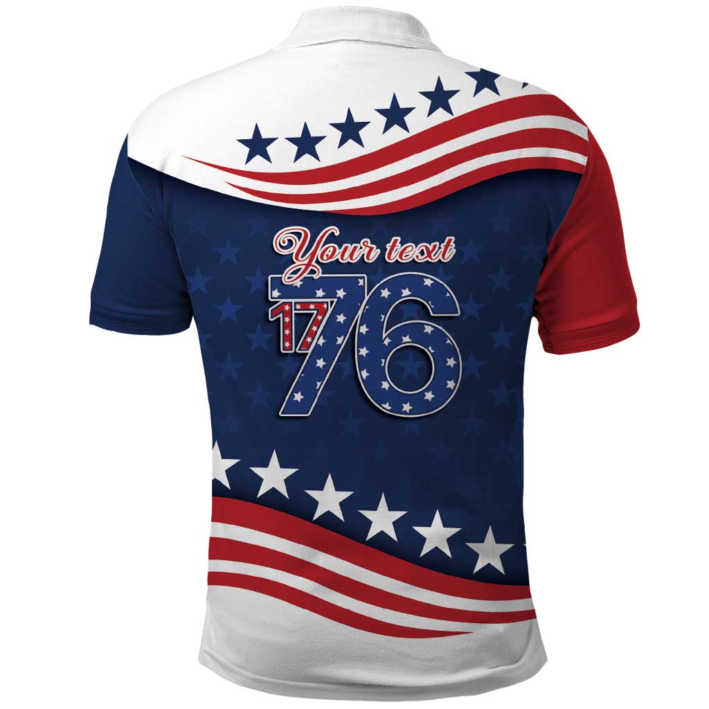 July 4th 1776 American Flag Vintage Personalized Polo Shirt USA Independence Day LT9