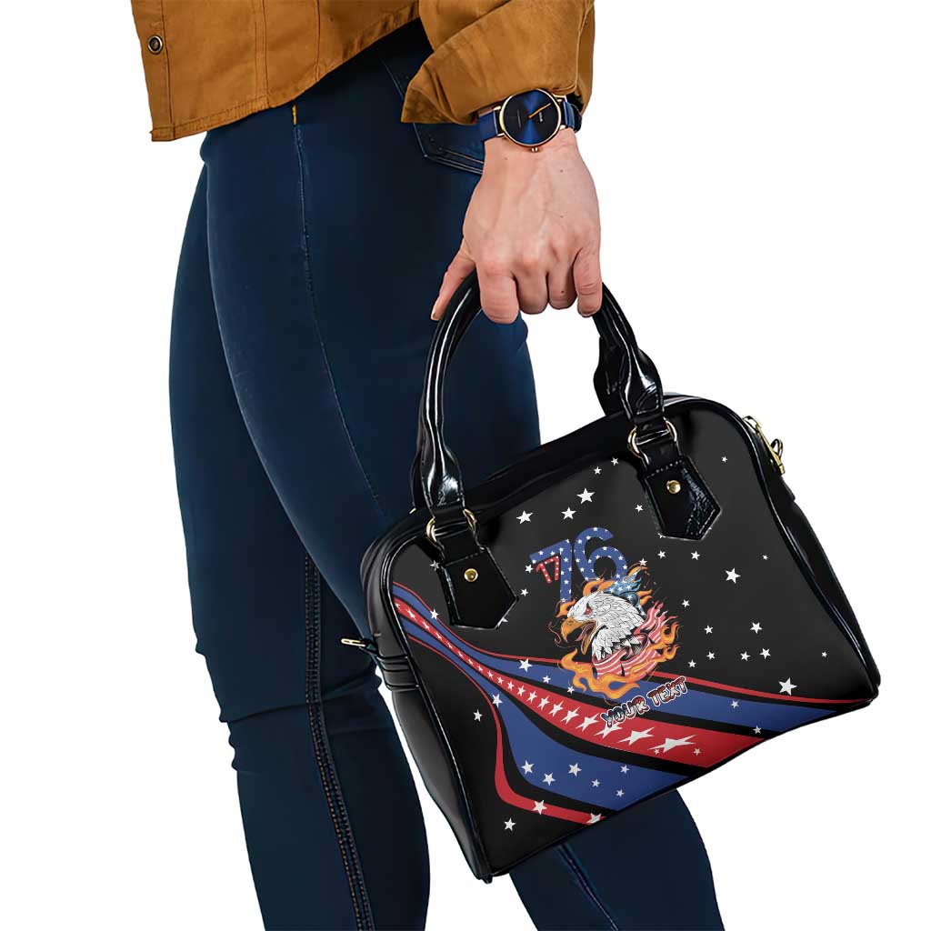 Personalized America History Began 4th of July Shoulder Handbag Fire Bald Eagle US Flag LT9