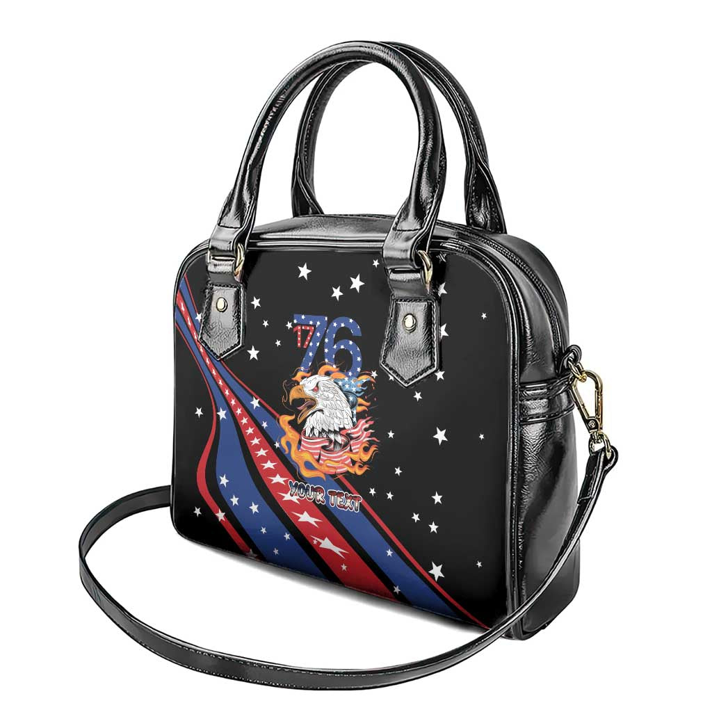 Personalized America History Began 4th of July Shoulder Handbag Fire Bald Eagle US Flag LT9