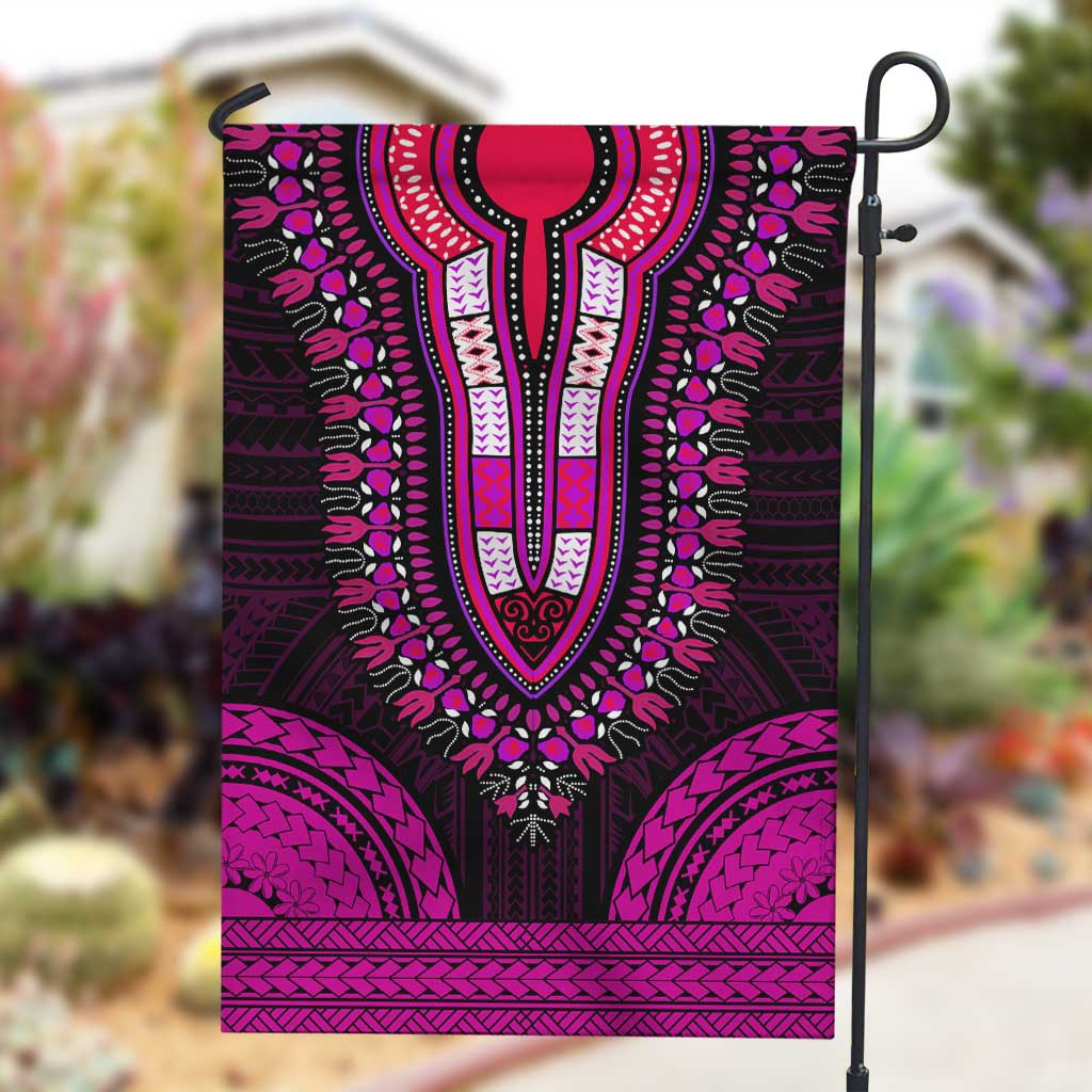 African Dashiki and Polynesian Pattern Garden Flag Pink LT9