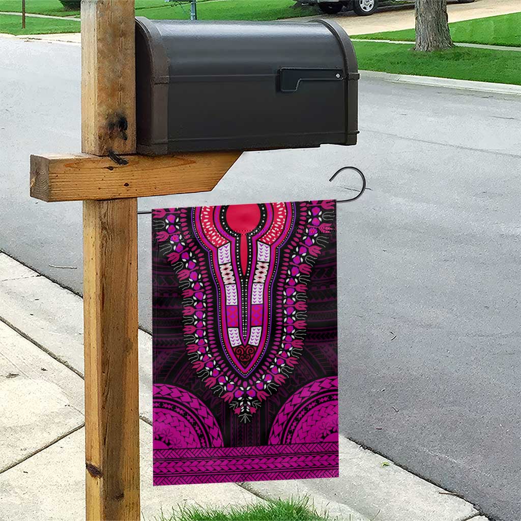 African Dashiki and Polynesian Pattern Garden Flag Pink LT9