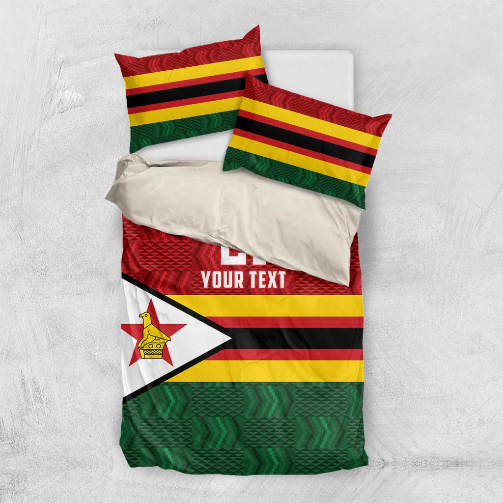 Custom Africa Cricket Zimbabwe Bedding Set Zimbabwean Pattern Flag Motif LT9
