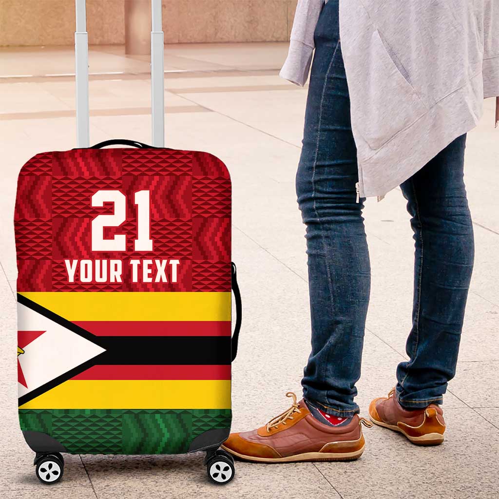 Zimbabwe Cricket Custom Luggage Cover Zimbabwean Pattern Flag Motif LT9