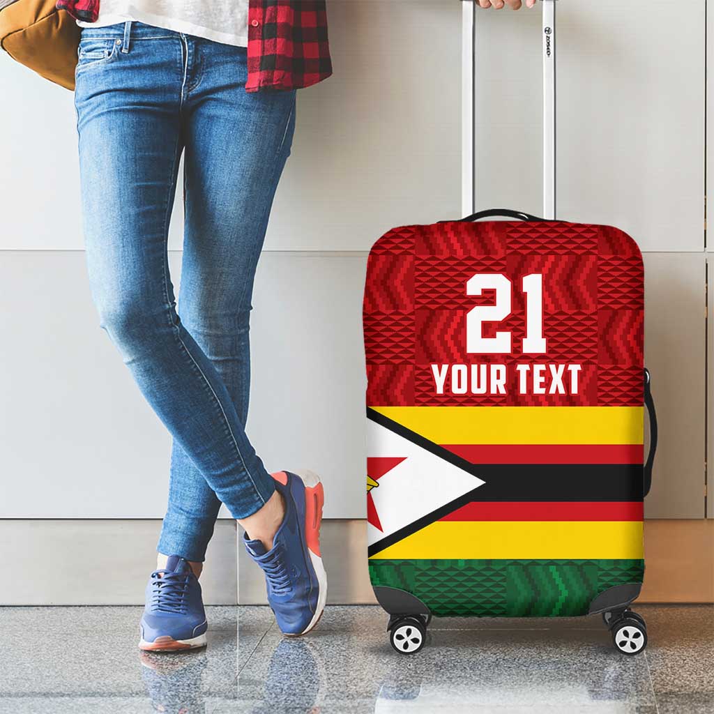 Zimbabwe Cricket Custom Luggage Cover Zimbabwean Pattern Flag Motif LT9