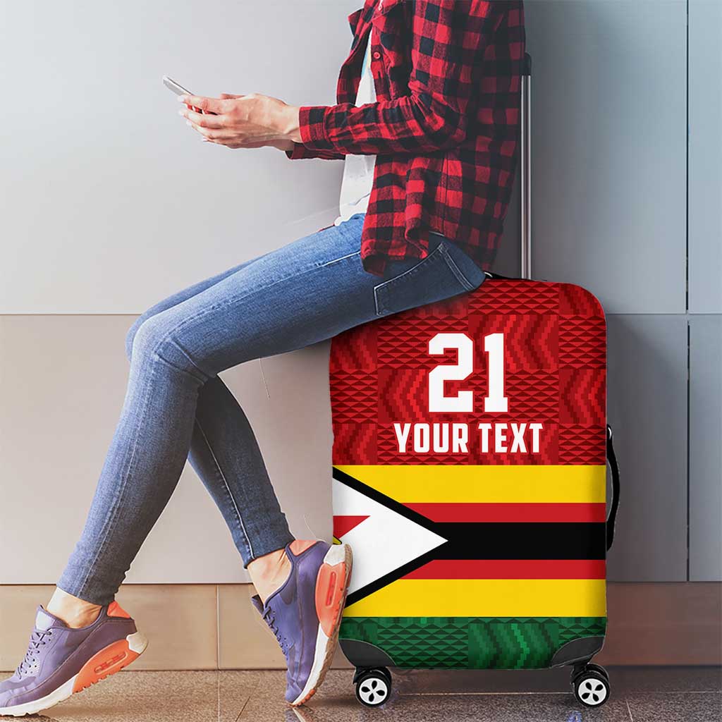 Zimbabwe Cricket Custom Luggage Cover Zimbabwean Pattern Flag Motif LT9