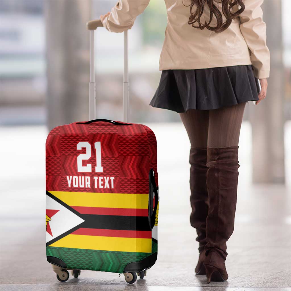 Zimbabwe Cricket Custom Luggage Cover Zimbabwean Pattern Flag Motif LT9