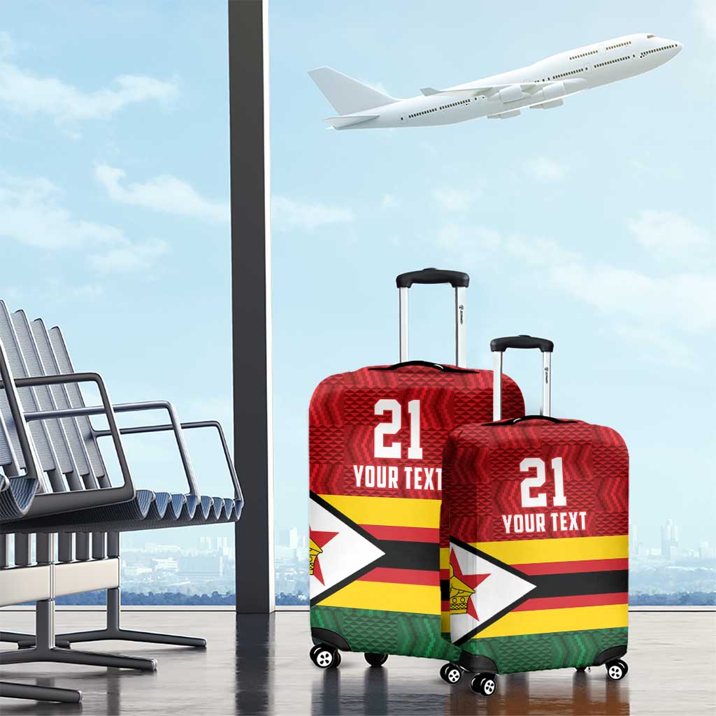 Zimbabwe Cricket Custom Luggage Cover Zimbabwean Pattern Flag Motif LT9