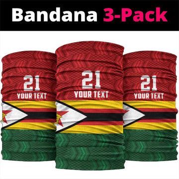 Zimbabwe Cricket Custom Neck Gaiter Zimbabwean Pattern Flag Motif LT9