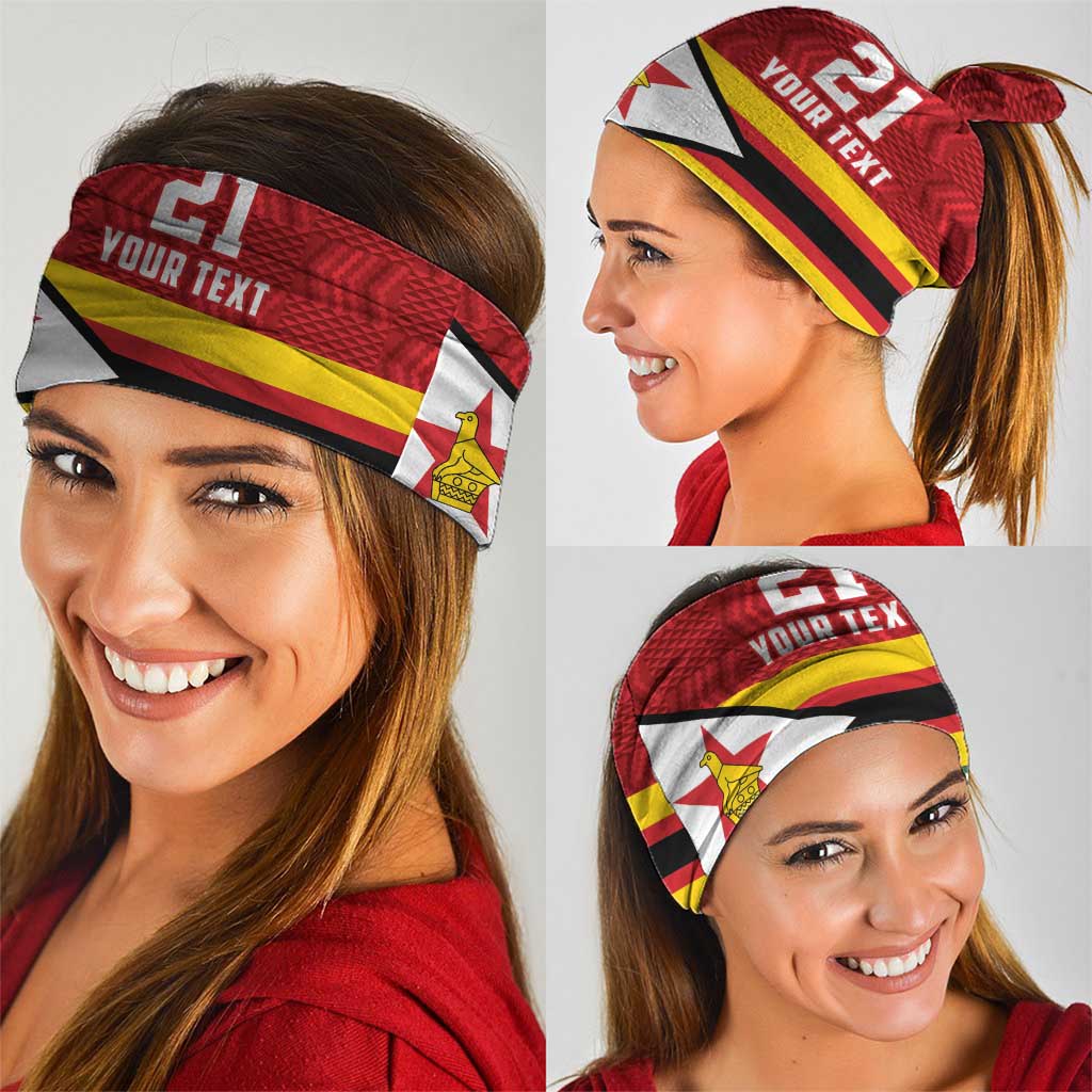 Zimbabwe Cricket Custom Neck Gaiter Zimbabwean Pattern Flag Motif LT9