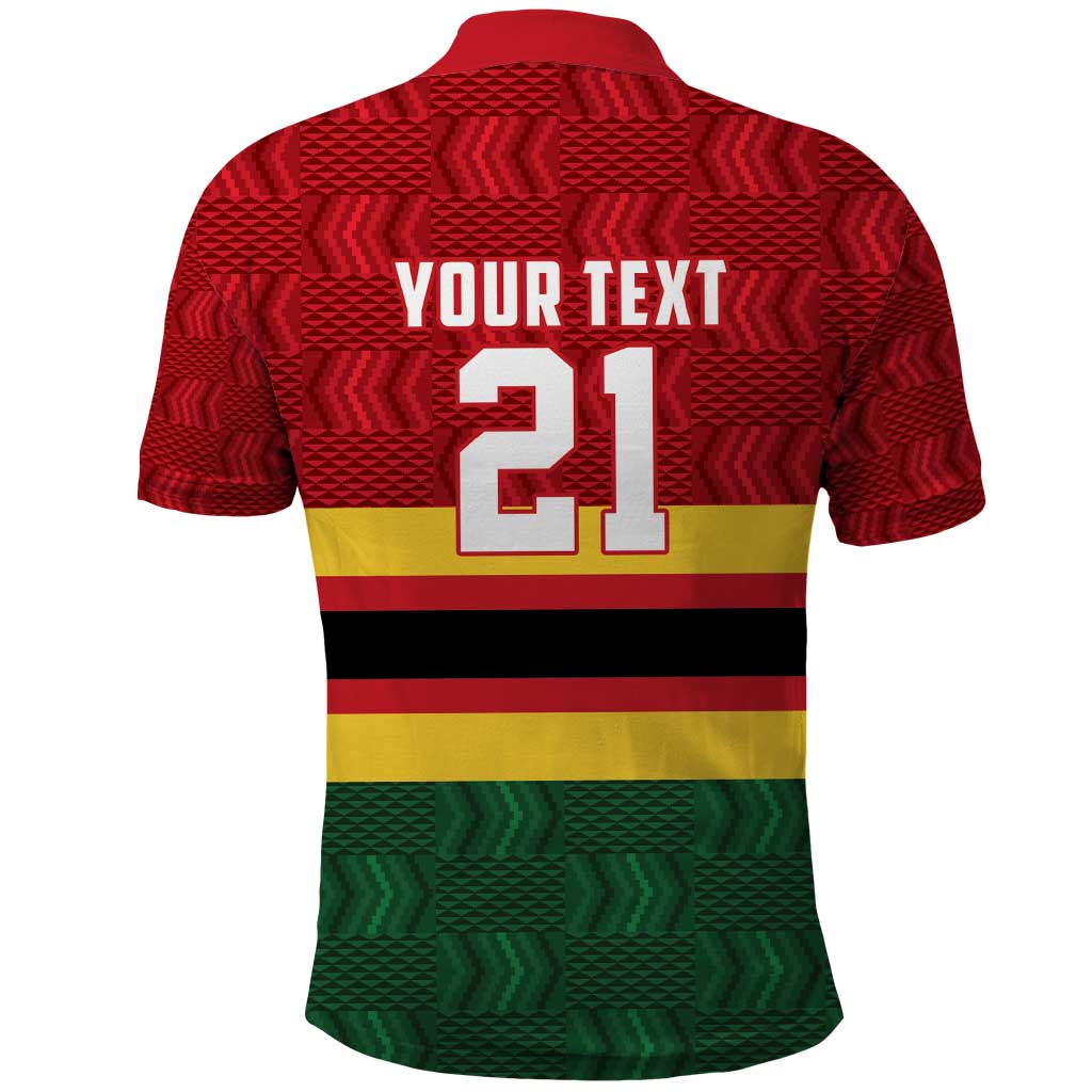 Zimbabwe Cricket Custom Polo Shirt Zimbabwean Pattern Flag Motif LT9