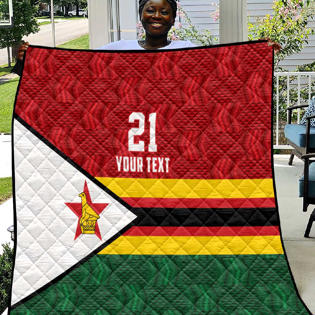 Custom Africa Cricket Zimbabwe Quilt Zimbabwean Pattern Flag Motif LT9