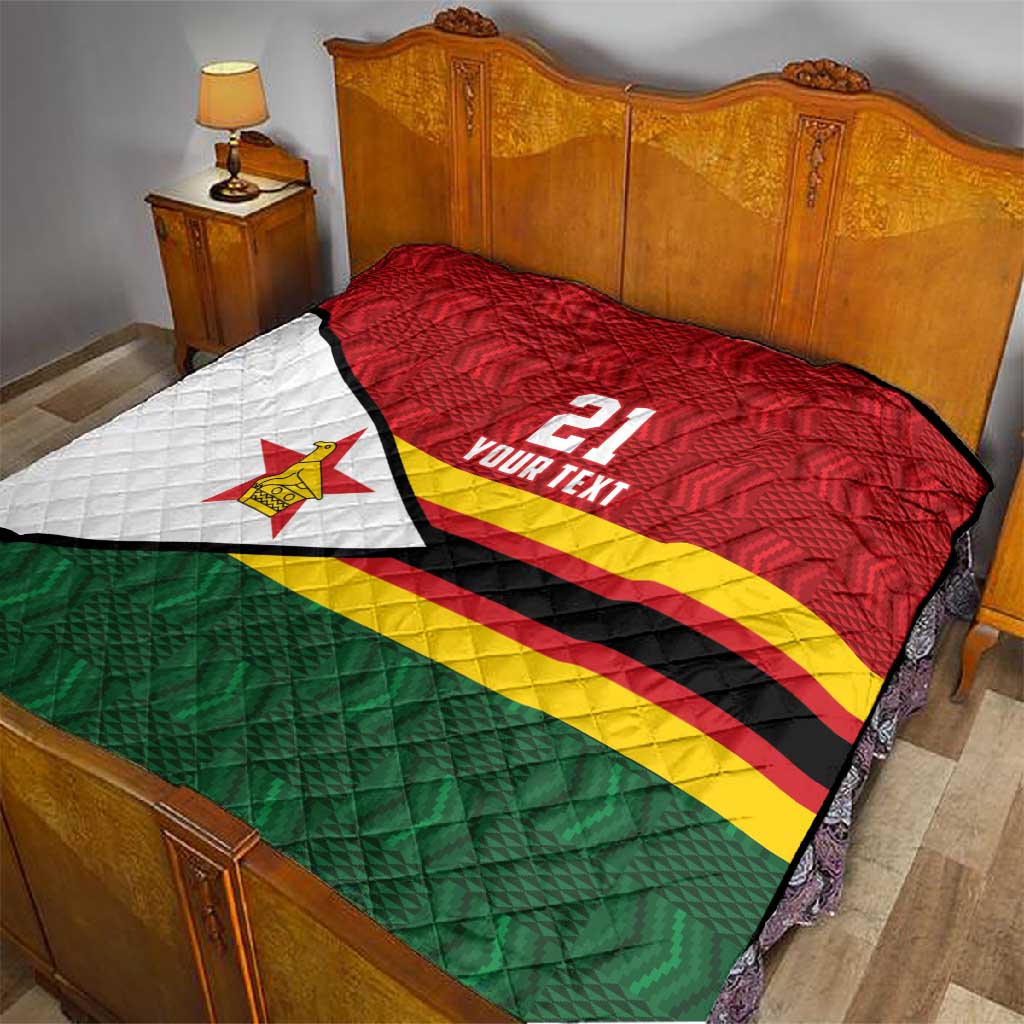 Custom Africa Cricket Zimbabwe Quilt Zimbabwean Pattern Flag Motif LT9