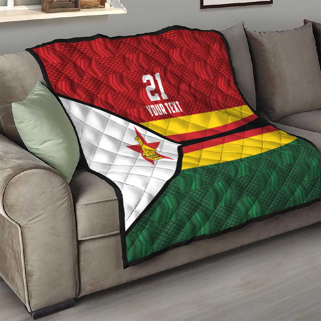 Custom Africa Cricket Zimbabwe Quilt Zimbabwean Pattern Flag Motif LT9