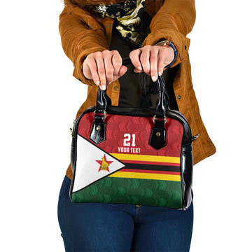 Zimbabwe Cricket Custom Shoulder Handbag Zimbabwean Pattern Flag Motif LT9
