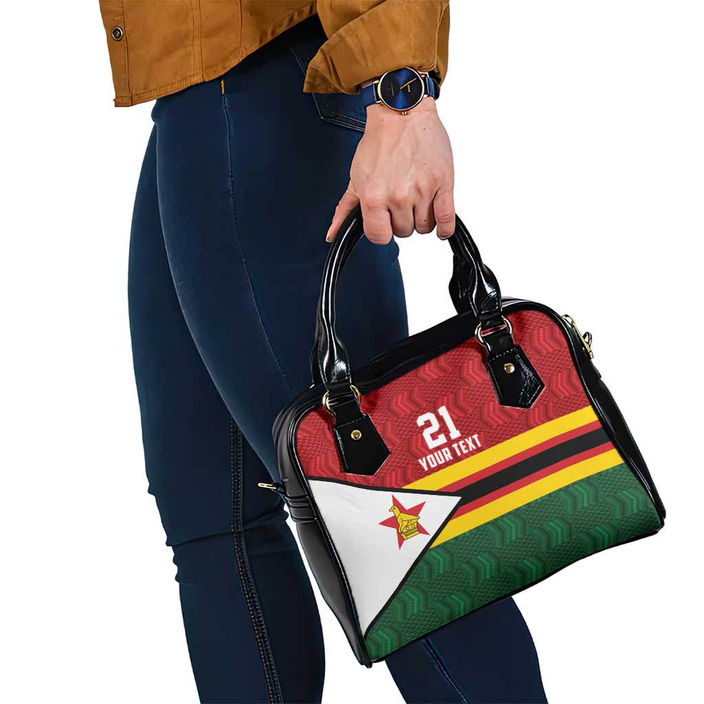 Zimbabwe Cricket Custom Shoulder Handbag Zimbabwean Pattern Flag Motif LT9