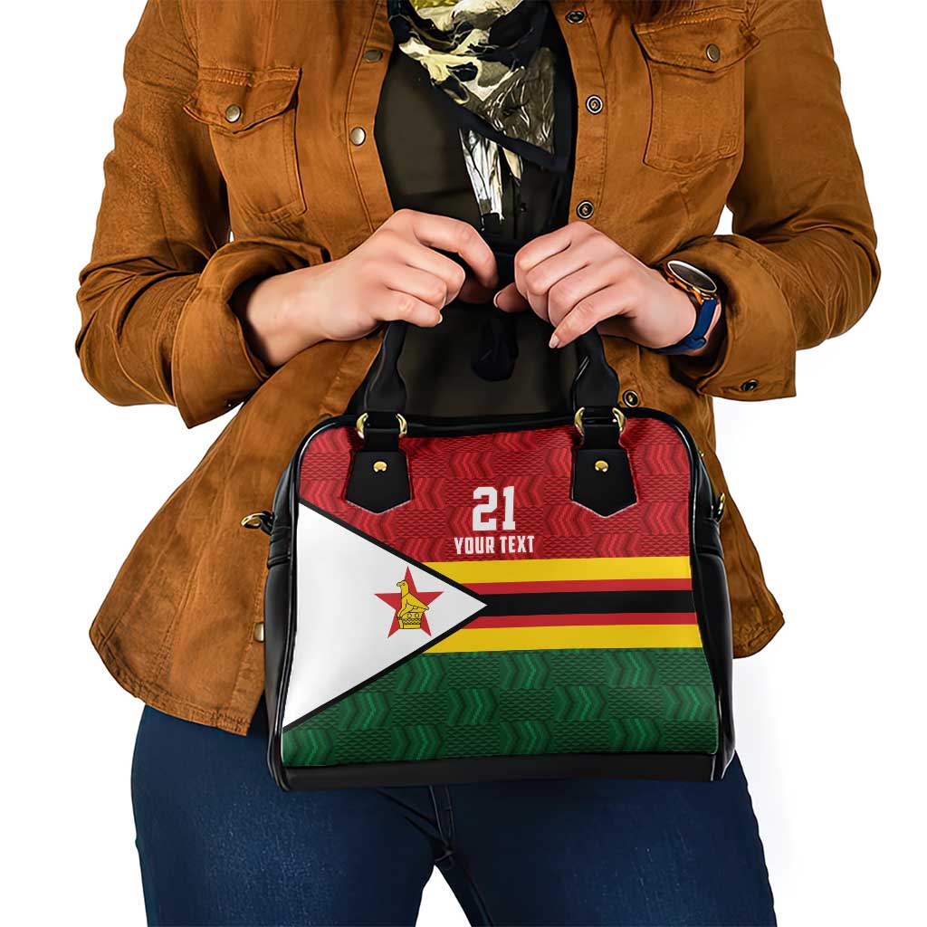 Zimbabwe Cricket Custom Shoulder Handbag Zimbabwean Pattern Flag Motif LT9