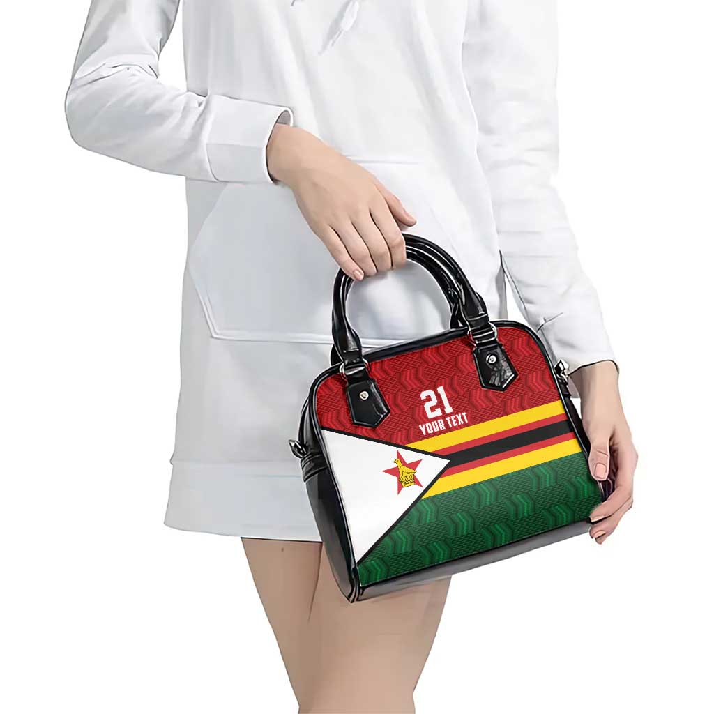 Zimbabwe Cricket Custom Shoulder Handbag Zimbabwean Pattern Flag Motif LT9