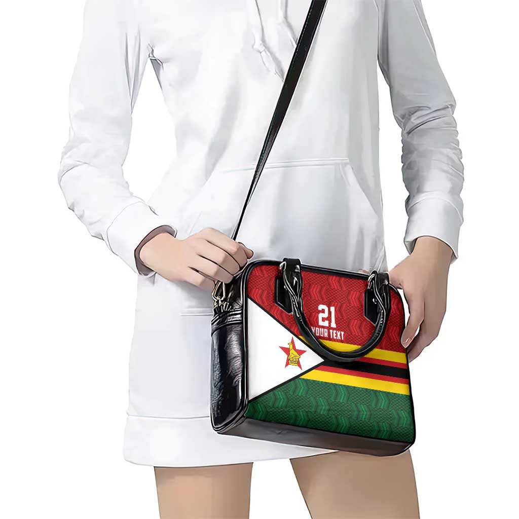 Zimbabwe Cricket Custom Shoulder Handbag Zimbabwean Pattern Flag Motif LT9