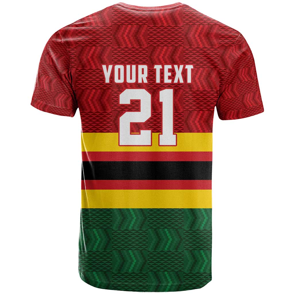 Custom Africa Cricket Zimbabwe T shirt Zimbabwean Pattern Flag Motif LT9