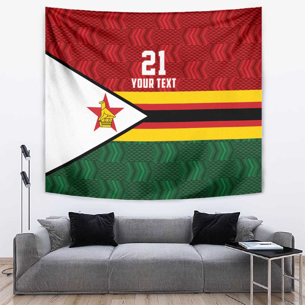 Custom Africa Cricket Zimbabwe Tapestry Zimbabwean Pattern Flag Motif LT9