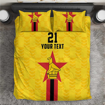 Custom Africa Football Zimbabwe Bedding Set The Warriors with Zimbabwe Bird LT9