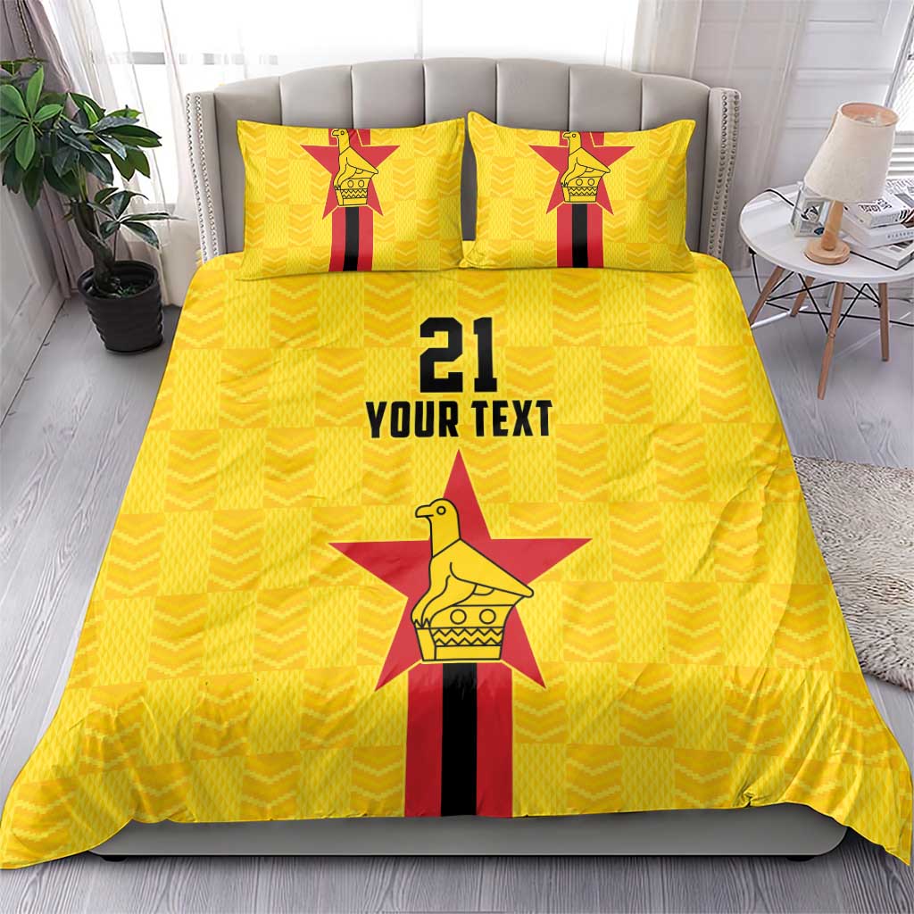 Custom Africa Football Zimbabwe Bedding Set The Warriors with Zimbabwe Bird LT9