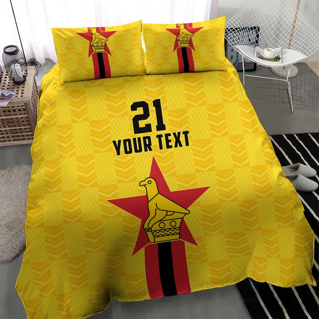 Custom Africa Football Zimbabwe Bedding Set The Warriors with Zimbabwe Bird LT9