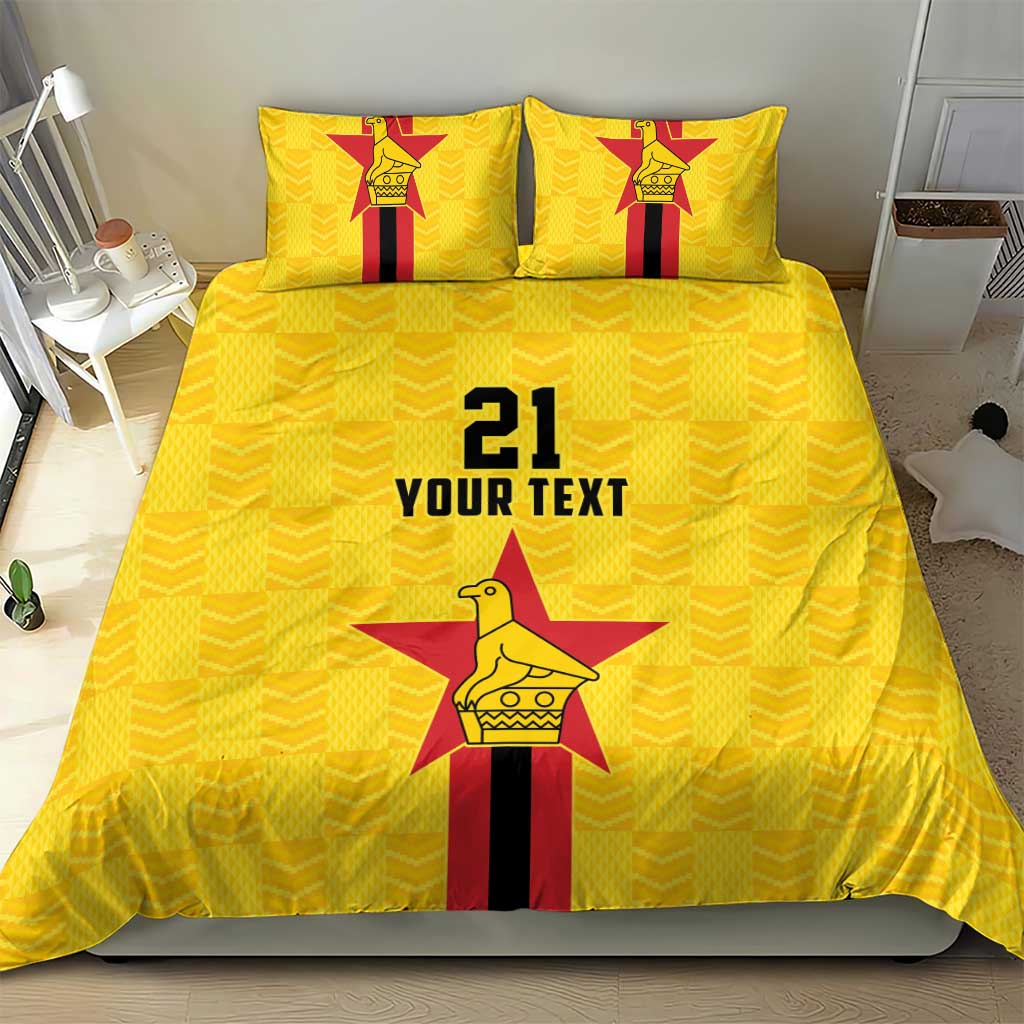 Custom Africa Football Zimbabwe Bedding Set The Warriors with Zimbabwe Bird LT9