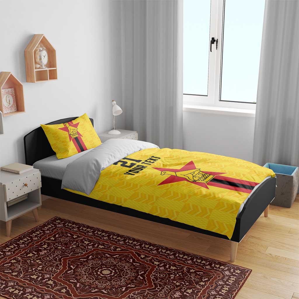 Custom Africa Football Zimbabwe Bedding Set The Warriors with Zimbabwe Bird LT9