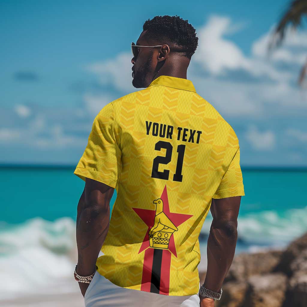 Custom Africa Football Zimbabwe Hawaiian Shirt The Warriors with Zimbabwe Bird LT9