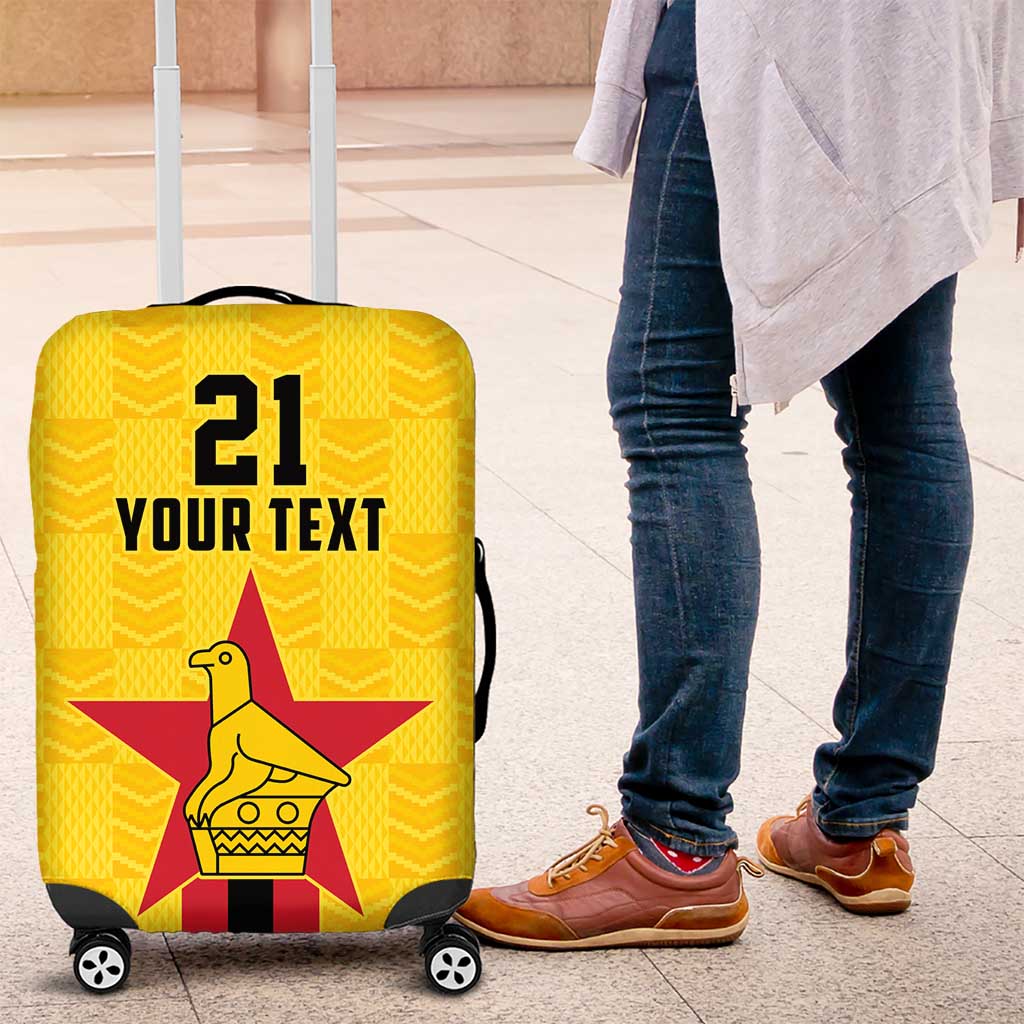 Zimbabwe Football Custom Luggage Cover The Warriors with Zimbabwe Bird LT9