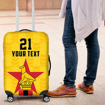 Zimbabwe Football Custom Luggage Cover The Warriors with Zimbabwe Bird LT9