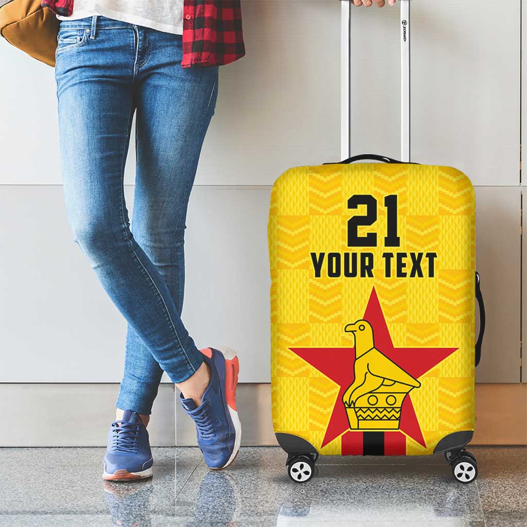 Zimbabwe Football Custom Luggage Cover The Warriors with Zimbabwe Bird LT9