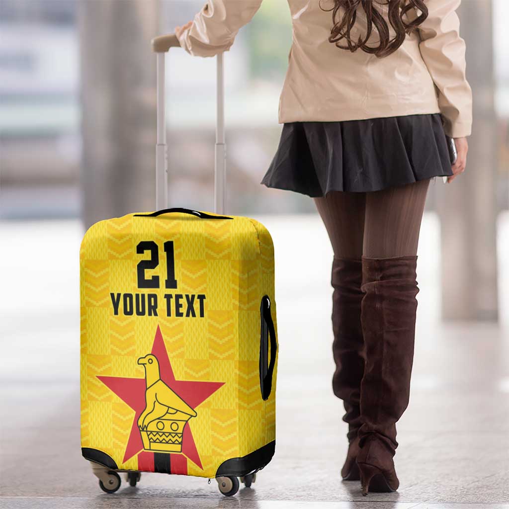 Zimbabwe Football Custom Luggage Cover The Warriors with Zimbabwe Bird LT9