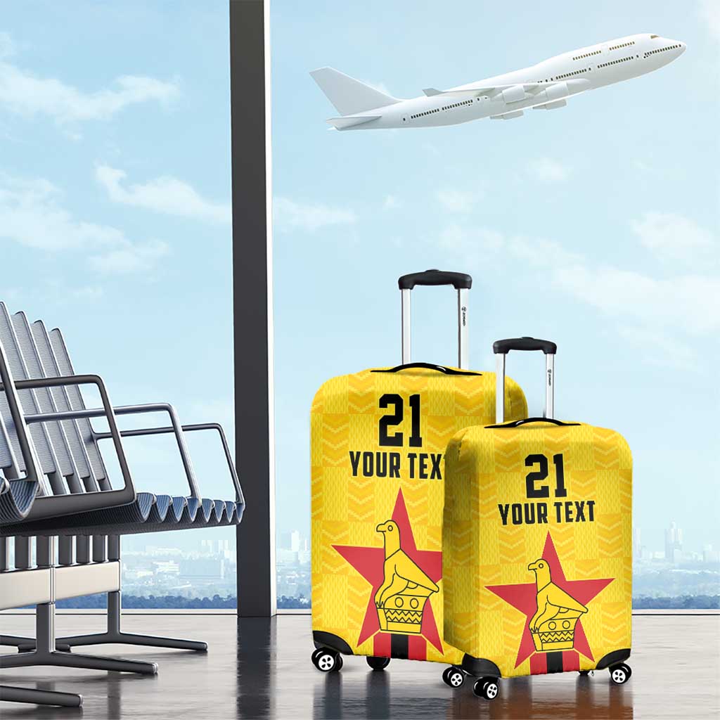 Zimbabwe Football Custom Luggage Cover The Warriors with Zimbabwe Bird LT9