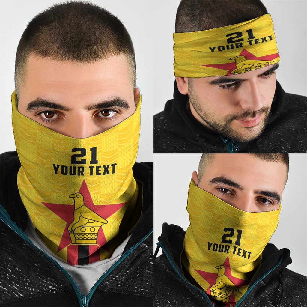 Zimbabwe Football Custom Neck Gaiter The Warriors with Zimbabwe Bird LT9